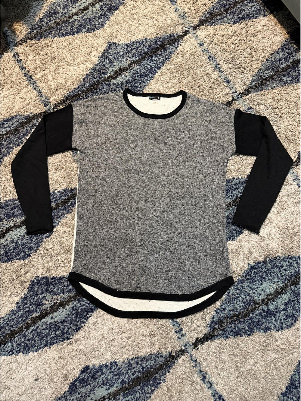 Black and Gray Smartwool Top